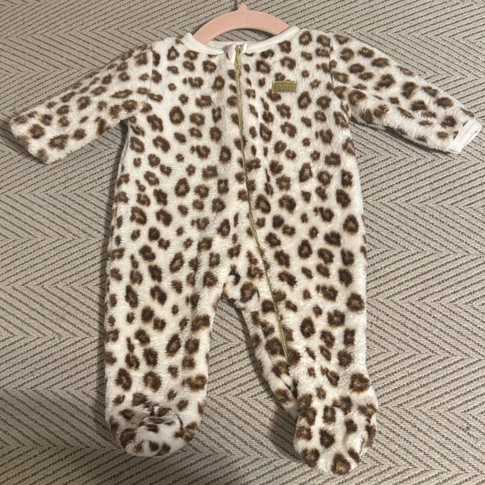 Juicy Couture Baby Leopard Print Fleece Footie Pajamas Sleeper